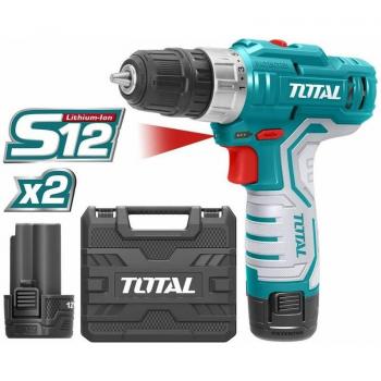 Taladro Atornillador Inalámbrico 12V con Luz LED y Portabrocas Automático