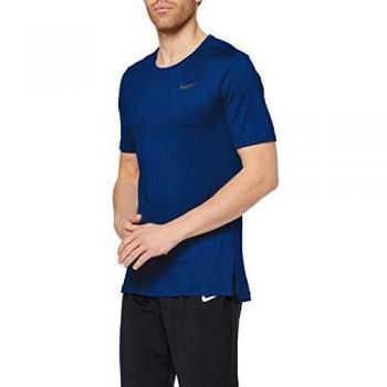 Nike M NK Dry Top SS Slim T-Shirt, Hombre, Blue Void/Black, M