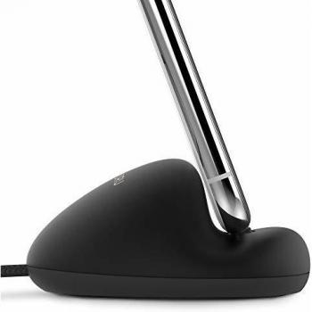 Sinjimoru estación de Acoplamiento Compatible con iPhone. Estación de Acoplamiento y de Carga de Silicona para iPhone, Conveniente y Resistente con Cable para iPhone. Sync Stand Flat, Negro.