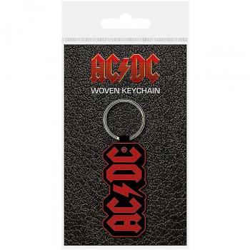 Llavero oficial tejido con logo de la banda AC/DC de 6 cm