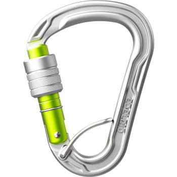 Edelrid HMS Strike Screw FG II - Silver Anti-Twist Locking Carabiner
