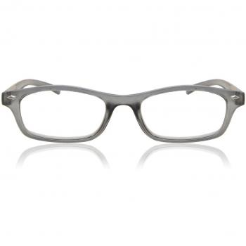 Gafas Recetadas Rectangulares de Armazón Completo de Plástico Grises para Hombre - Gafas Anti-Azules - SmartBuy Readers