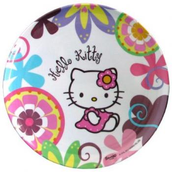 Plato Llano 24,5 Cm Modelo Hello Kitty Bamboo