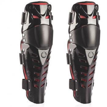 Moto rodilleras protectores caballero al aire libre a campo través pierna romper-resistente rodilleras rojo
