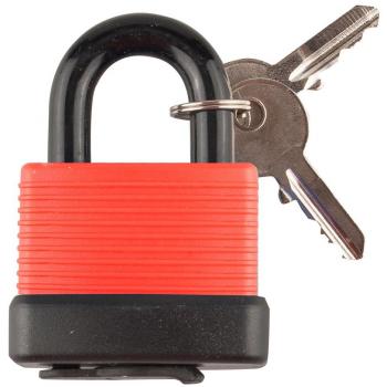 Candado intemperie Handlock 40mm rojo con características de resistencia a la intemperie, diseño compacto, seguridad reforzada y fácil uso
