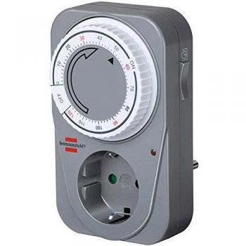 Brennenstuhl 1506590, Temporizador mecánico cuenta atrás MC 120, Gris