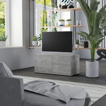 Soporte para TV de madera multicapa gris hormigón 80x34x36 cm