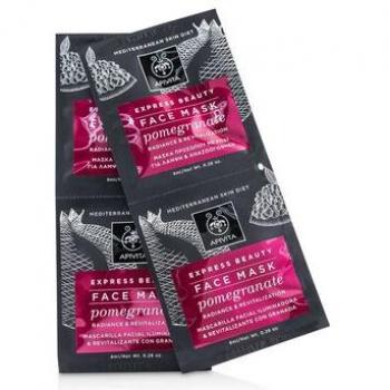Apivita Express Beauty Pomegranate Face Mask for Radiance & Revitalization (6x2x8ml)