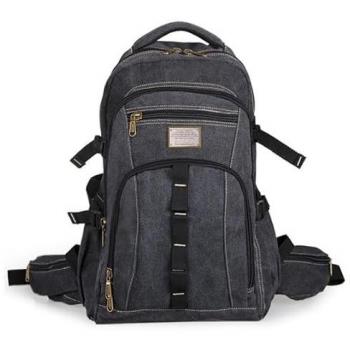 Mochila de Lona Vintage de 50 Litros para Estudiantes y Senderismo, Bolsa de Viaje Informal para Hombres y Mujeres