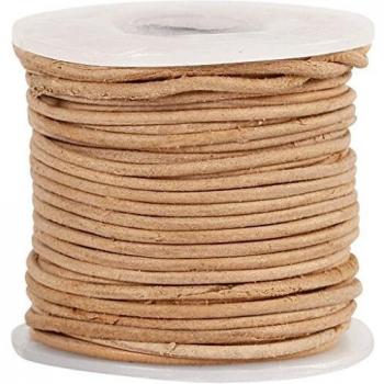 Cuerda de cuero natural, 1 mm de grosor, 10 metros, 1 rollo