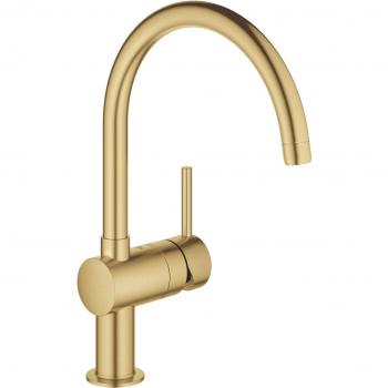 Mezclador Monomando Minta 1/2” para Lavabo en Oro Cepillado Brillante