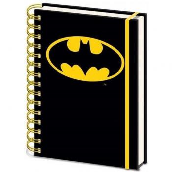 Cuaderno A5 Wirebound Batman Core Logo Negro/Amarillo One Size