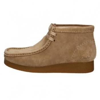 Clarks Women's Wallabee Evo Boot Beige Suede Size 41