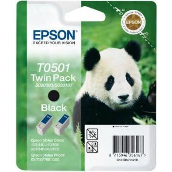 Epson T0501 Twin Pack Black Ink Cartridges