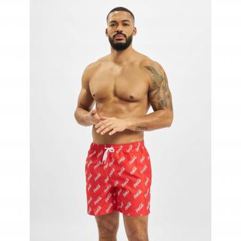 Coca Cola Logo All-Over Print Red Swimshorts