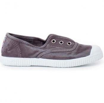 Pisamonas - Zapatillas de lona para niños con cordones y efecto desgastado