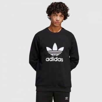 Adidas Trefoil Essentials Black Crewneck Sweatshirt