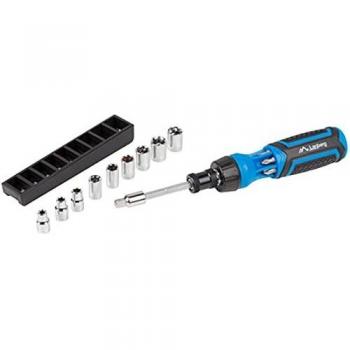 LANBERG CA90423051 Destornillador CARRACA con Barra Extension 9 ADAPTADORES Y 6 Puntas, no Aplica