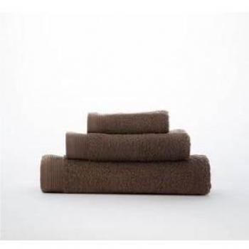 Juego de Toallas Boheme Baño 3 Piezas Algodón 450g/m² Marrón Oscuro - Incluye 1 Toalla de Lavabo (30x50 cm), 1 Toalla de Mano (