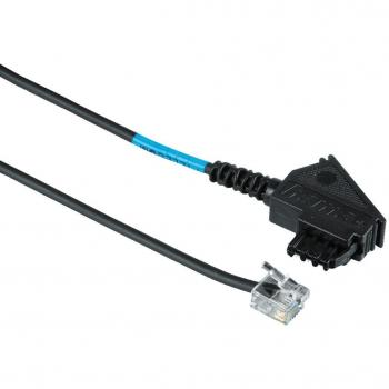 Hama - ISDN NTBA Connecting Cable, 3 m, 3.0 m, ISDN, TAE F, Plug 6p2c, Negro