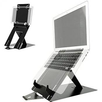 R-Go Riser Duo, Soporte Ajustable para Tablet y portátil, Color Negro
