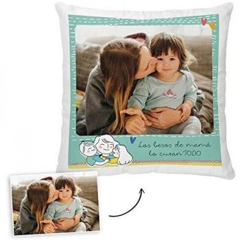 Fotoprix Cojín Personalizado con Foto para Mamá | Regalo Original día de la Madre | Varios diseños Disponibles.