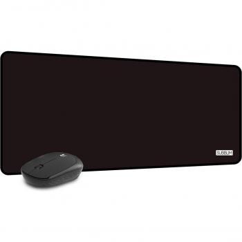 Subblim Harmony Pack Ratón Inalámbrico Negro hasta 1200 DPI y Alfombrilla XL con Bordes Reforzados Antideslizante
