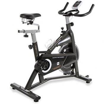 BH Bicicleta Ciclismo Indoor Khronos Basic II - 20Kg Volante de inercia - Sistema de transmisión Correa Poly-V- Resistencia Manual - Monitor LCD - Manillar de triatlón - Pedales con calapié