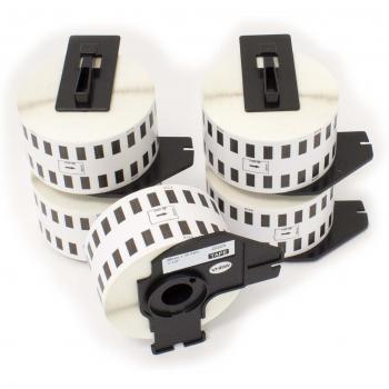 vhbw 5x Etiquetas Cinta adhesiva per Brother P-Touch QL-700, QL-710, QL-710W, QL-720, QL-720NW por Brother DK-22225.