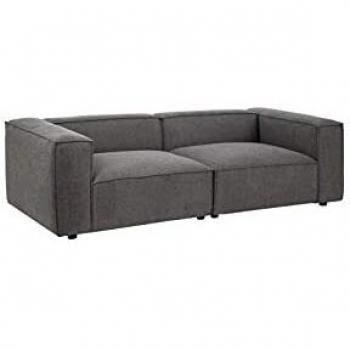 IXIA - Sofá cuadrado modular, 240 cm, gris antracita