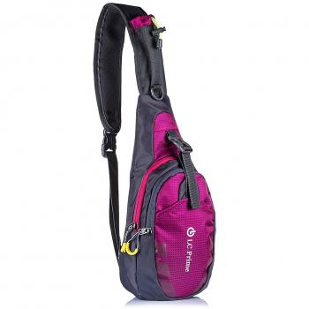 Mochila de Hombro Bolsa de Hombro, Práctico y Espacioso para Llevar Artículos de Uso Cotidiano al Caminar ir de Excursión Acampar Viajar Nailon fabric Rosa, by LC Prime