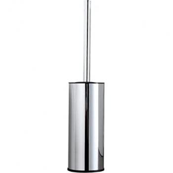 BGL Escobilla de Inodoro con Soporte, Juego de escobillas de Inodoro de Acero Inoxidable Cromado de pie para el baño