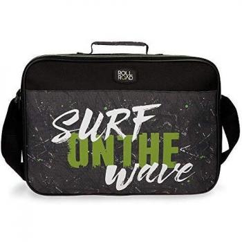 Roll Road California Cartera Escolar Negro 38x28x6 cms Poliéster