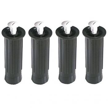 MICEL Patas para Muebles Juego 4, Negro, 130-200mm