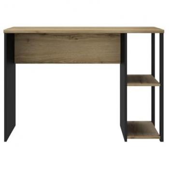 Escritorio Industrial con Estantes L107 cm Marrón Soan