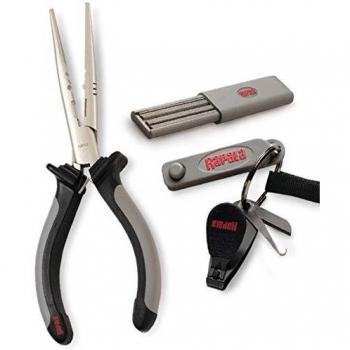 Rapala 6.5 Fishing Tool Combo Set - Pliers, Clipper, Hook Sharpener & Jig Buster