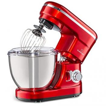 Klarstein Bella Mini - Robot de Cocina, 1200 W, 6 Niveles de Velocidad, 4 Litros, Acero Inoxidable, Función Pulso