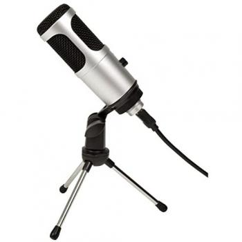 Citronic USB Podcast Microphone with Stand and Volume Control for PC/Mac Streaming