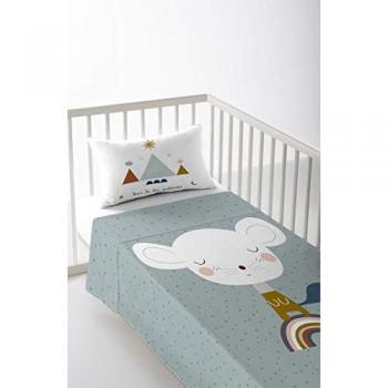 Juego de Sábanas para Cuna/Maxicuna Infantil Susanita Azul 100% Algodón 60 cm