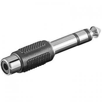 Wentronic A 180 6.35 mm RCA Plata Adaptador de Cable - Adaptador para Cable