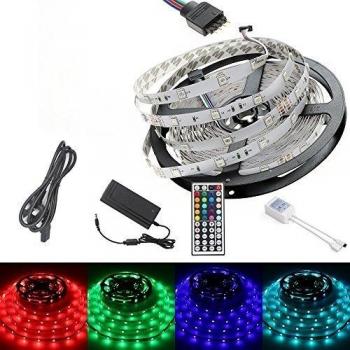 aneoled luz® Flexible IP20 LED Tira Luces Cuerda 32.8 ft/10 m, multicolor, 5050 10M 300LEDs