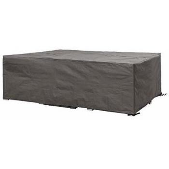 Perel Funda de exterior para juego de jardín, gris, forma cuadrada, 250 cm x 250 cm x 75 cm