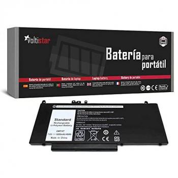 Batería para Portátil Dell Latitude E5470 E5550 E5570 Voltistar BAT2180 Negro 6000 mAh 7,6 V 6MT4T 7V69Y HK6DV K3JK9