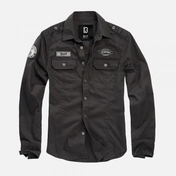 Camisa Manga Larga Brandit Luis para Hombre - Negro - Tallas S a 7XL