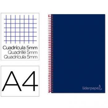 Cuaderno Liderpapel A4 micro jolly cuadrícula 5mm 140 hojas color azul