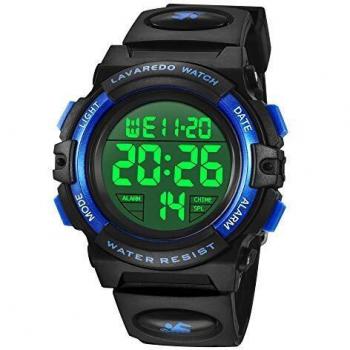 Relojes, Relojes para niños, Relojes Deportivos Digitales para jóvenes al Aire Libre, Calendario de Alarma con luz LED, Relojes Digitales electrónicos multifunción a Prueba de Agua