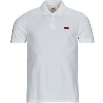 Levi's Slim Housemark Polo Men's Polo Shirt in White, Chic Slim-Fit, Cotton, Size L