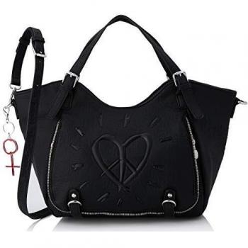 Desigual Bag Legend Rotterdam, Bandolera para Mujer, Negro