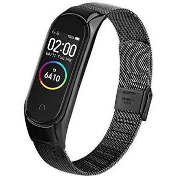 Senka Correa Compatible con Xiaomi Mi Band 4 Xiaomi Mi Band 3 Metal Correas,Pulsera de Repuesto de Inoxidable Hebilla Ajustable Hebilla Correa para Mujer y Hombre