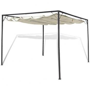 vidaXL Garden Gazebo with Retractable Roof Canopy Outdoor Patio Pavilion Tent
